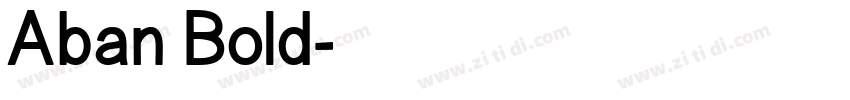 Aban Bold字体转换